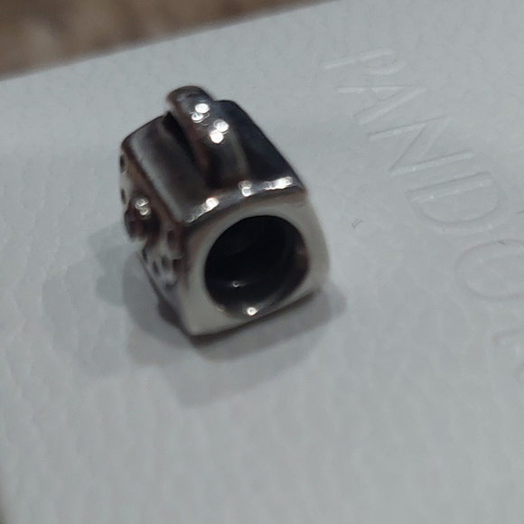 PANDORA Sterling Silver Handbag Charm With Pink CZ - Picture 6 of 8